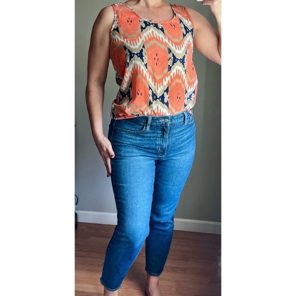 The Royal Standard Hi-Low Sleeveless Tank Top Aztec Abstract Pattern Size Medium - Picture 1 of 8